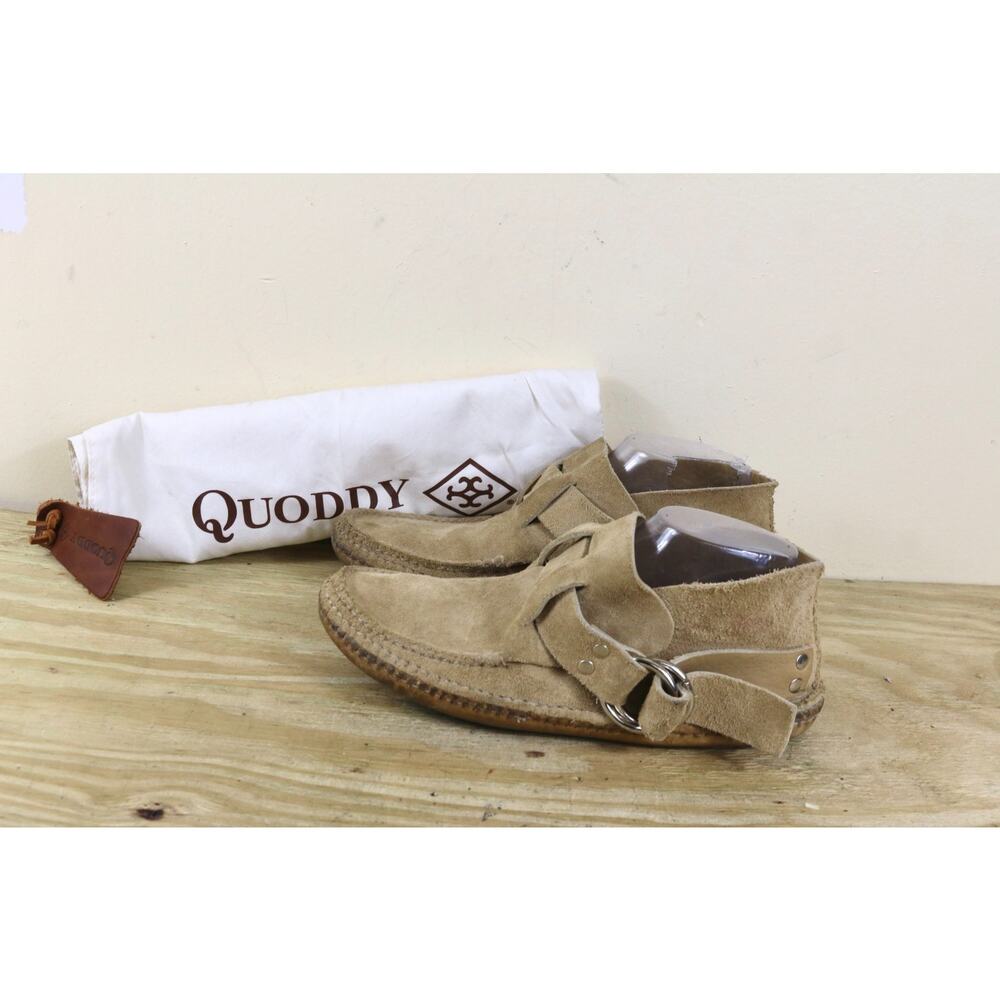 Quoddy Classic Ring Boot 8B Moccasins Brown Suede Carl Dyer Handmade Shoes